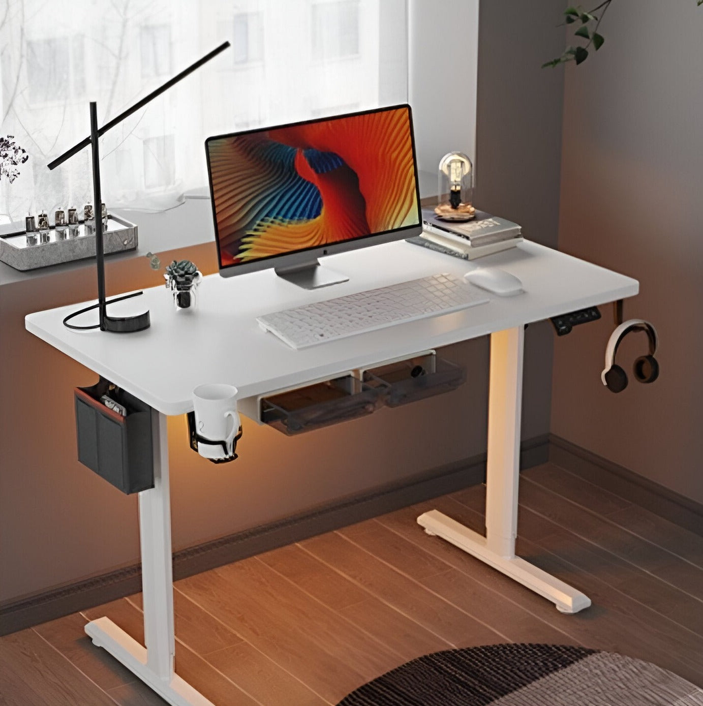 台灣 X-Win 記憶電動升降枱 人體工學 伸縮 升降桌 Smart Adjustable Standing Gaming Dinning Table Desk